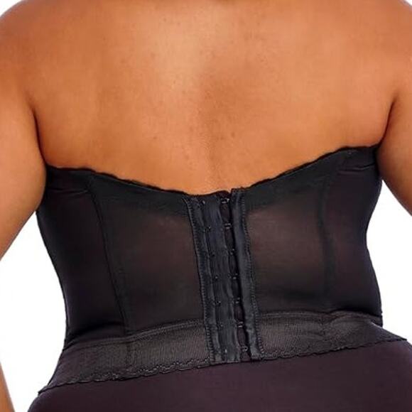 Goddess Womens Size 36C Lace Bustier Unlined Removeable Straps Boned Corset Bra - Picture 4 of 4